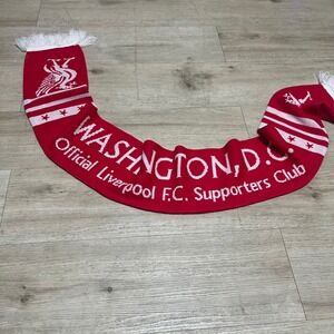 Washington DC Liverpool FC Official Supporter Scarf Red White Knit Winter